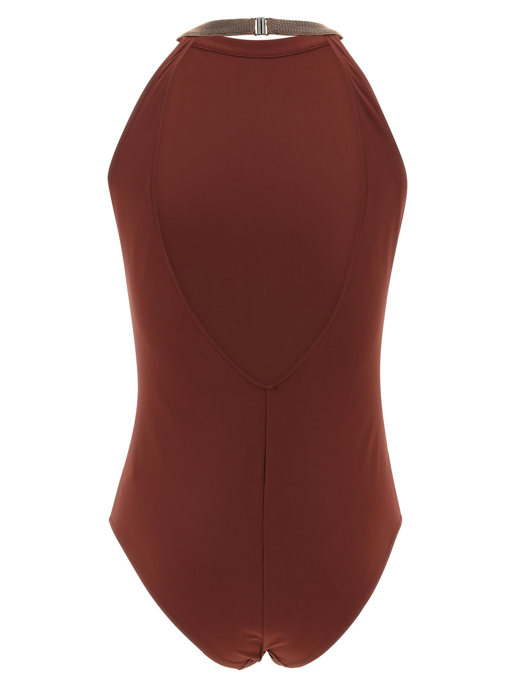 Brunello Cucinelli Precious Collar One-piece Swimsuit