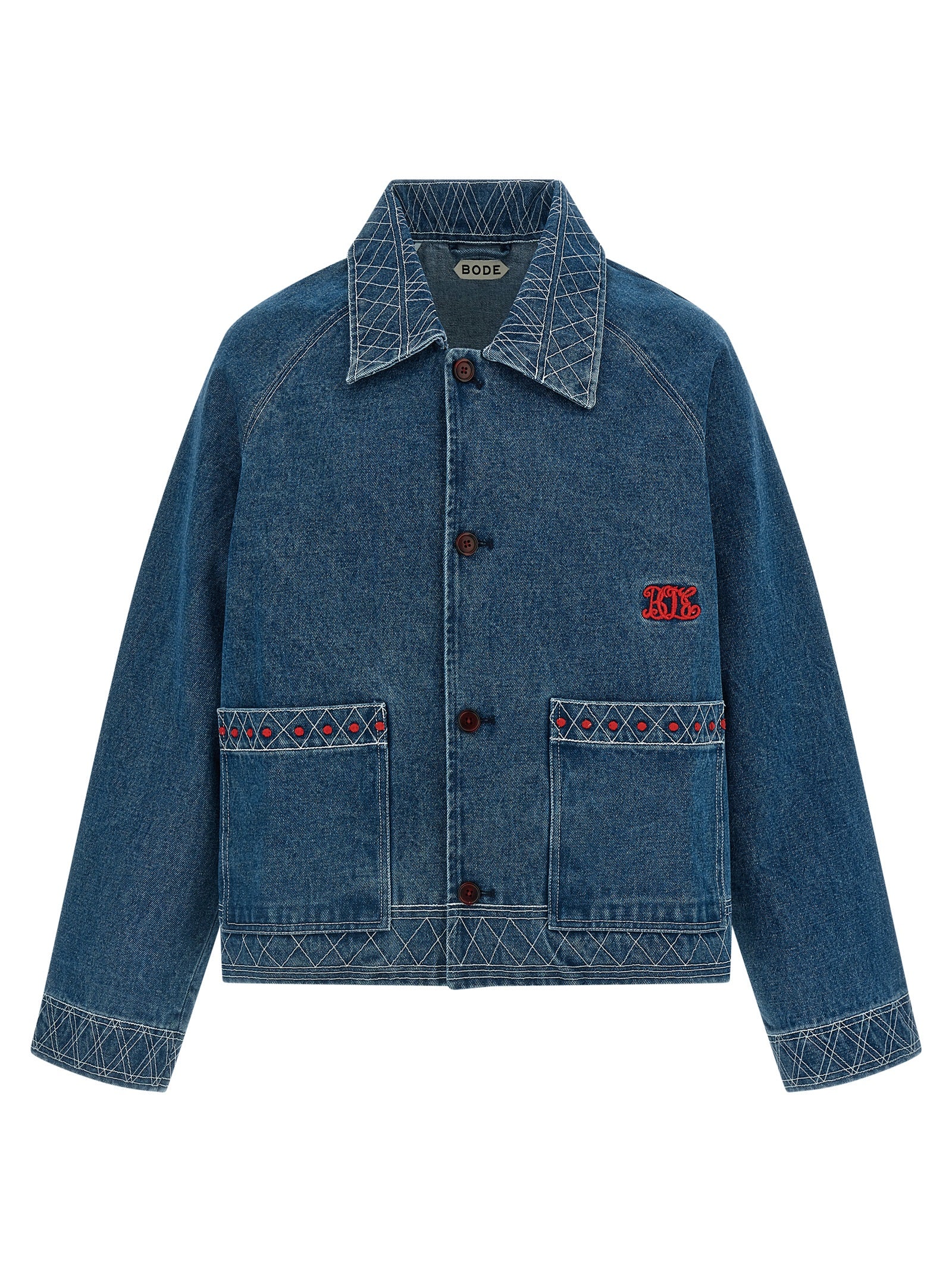 Bode Embroidery Denim Jacket