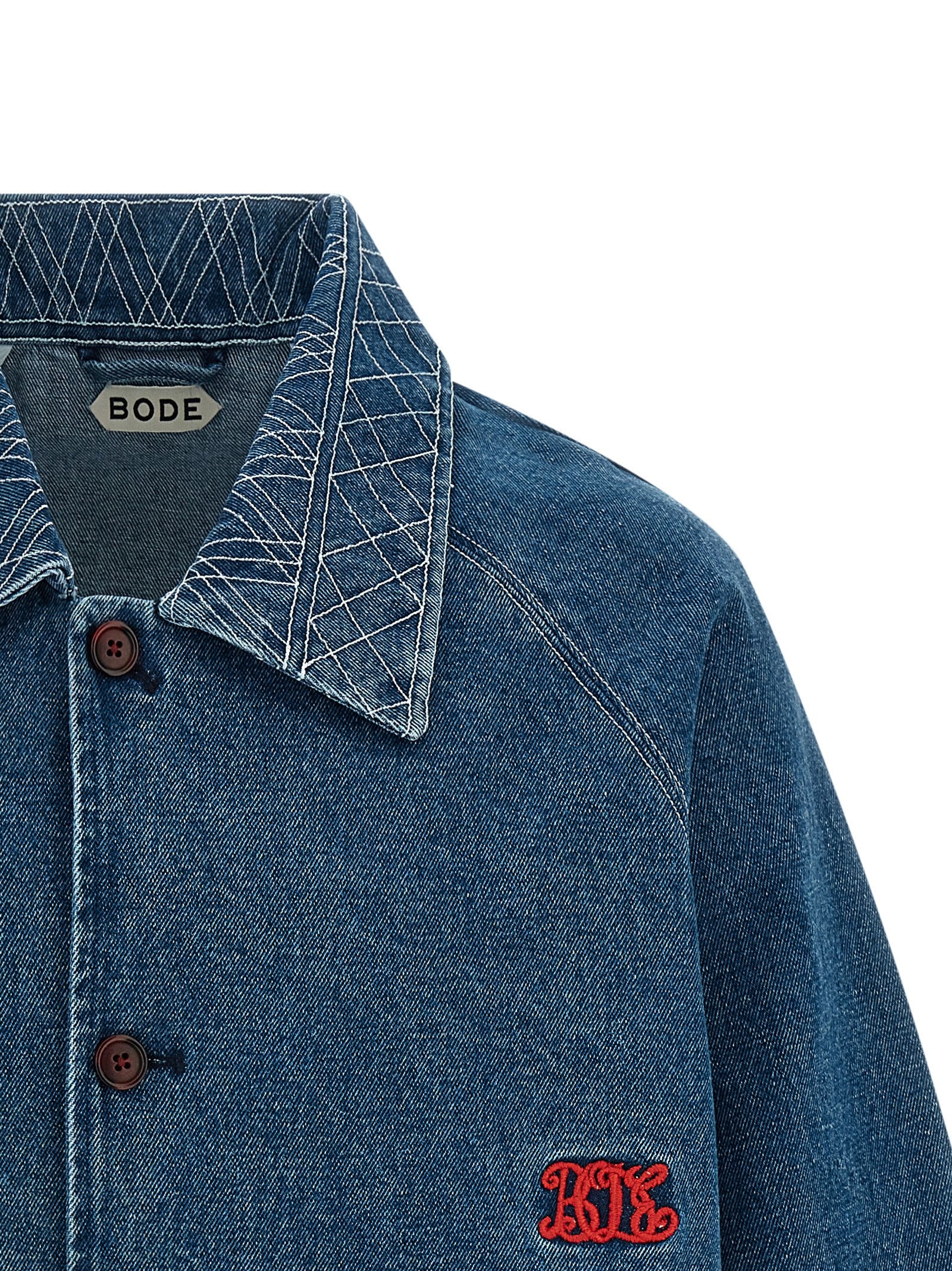 Bode Embroidery Denim Jacket