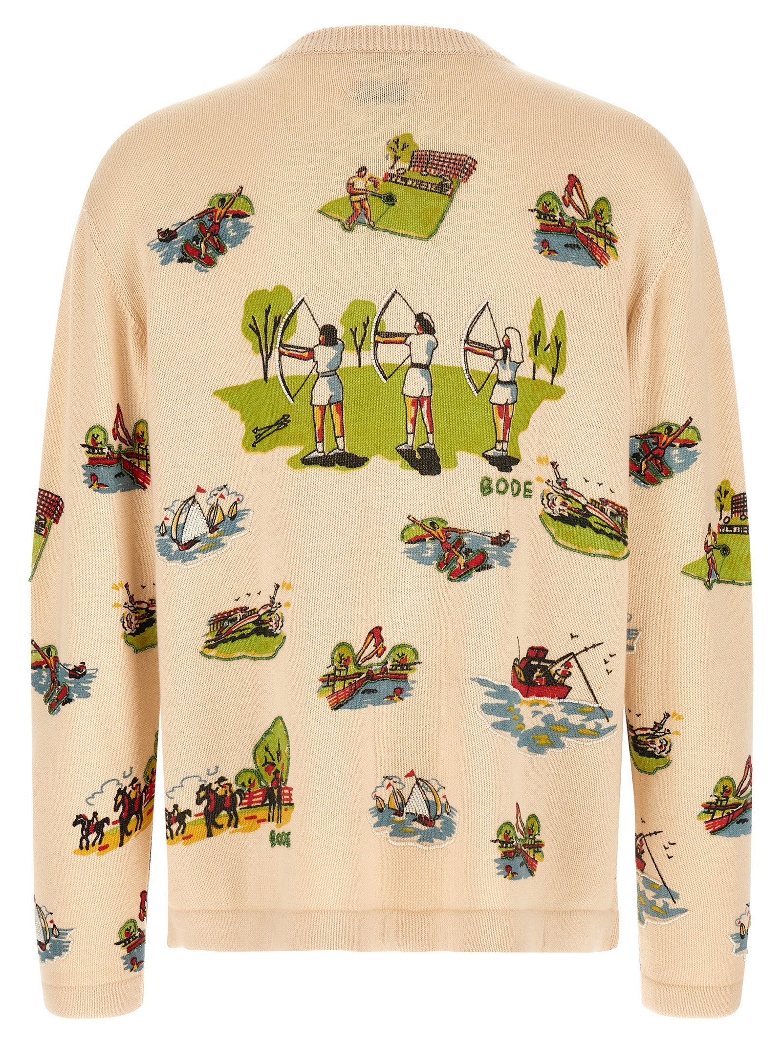 Bode Beaded Camp Cardigan