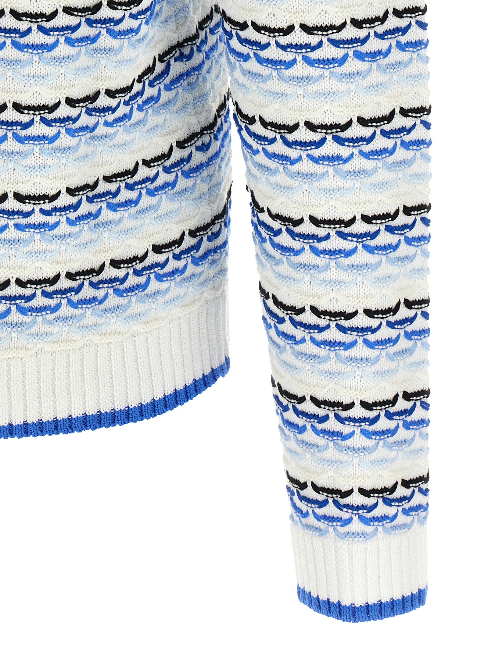 Casablanca Tuck Stitch Long Sleeve Polo Shirt