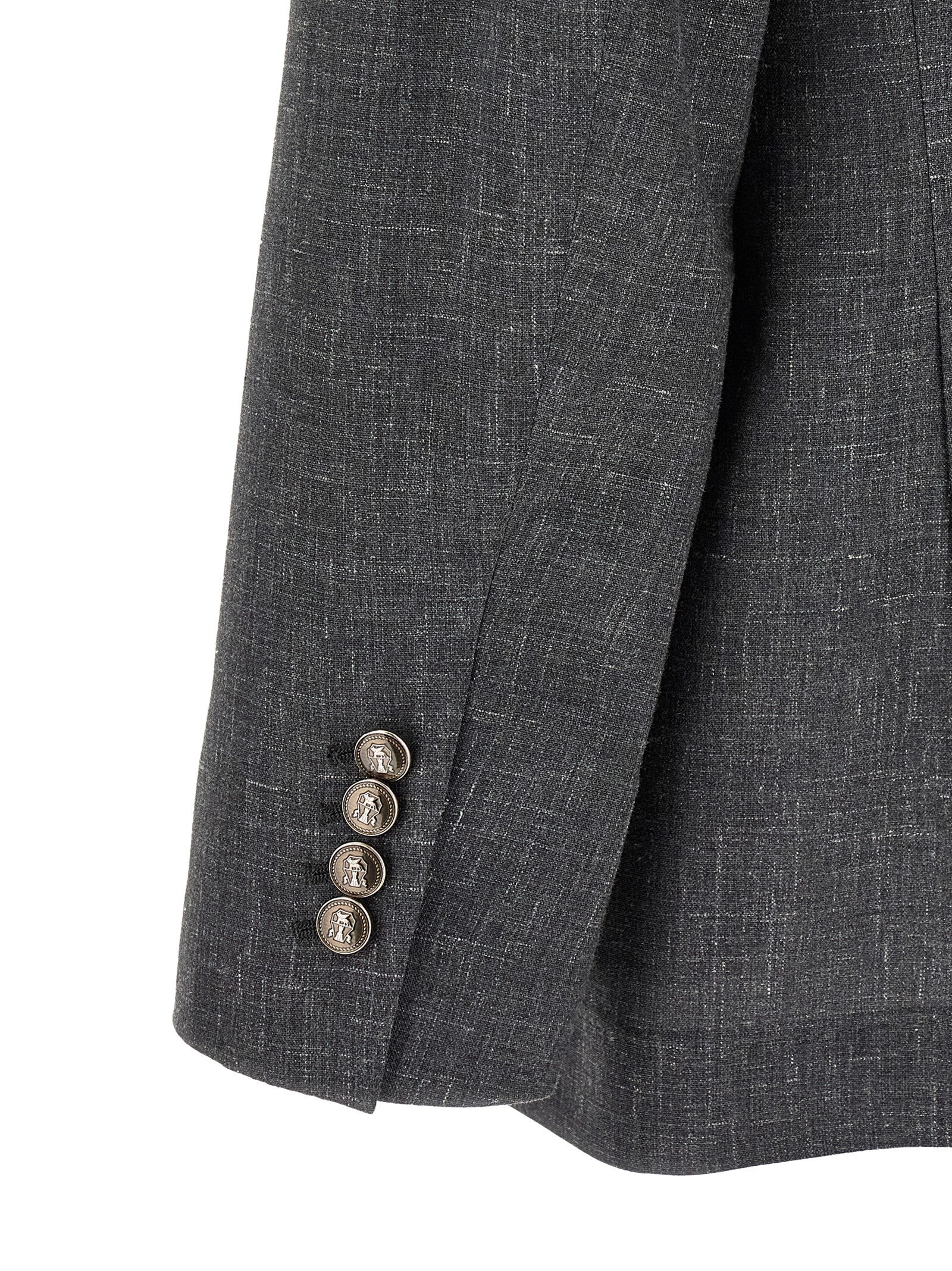 Brunello Cucinelli Blazer Flamed Canvas Blazer