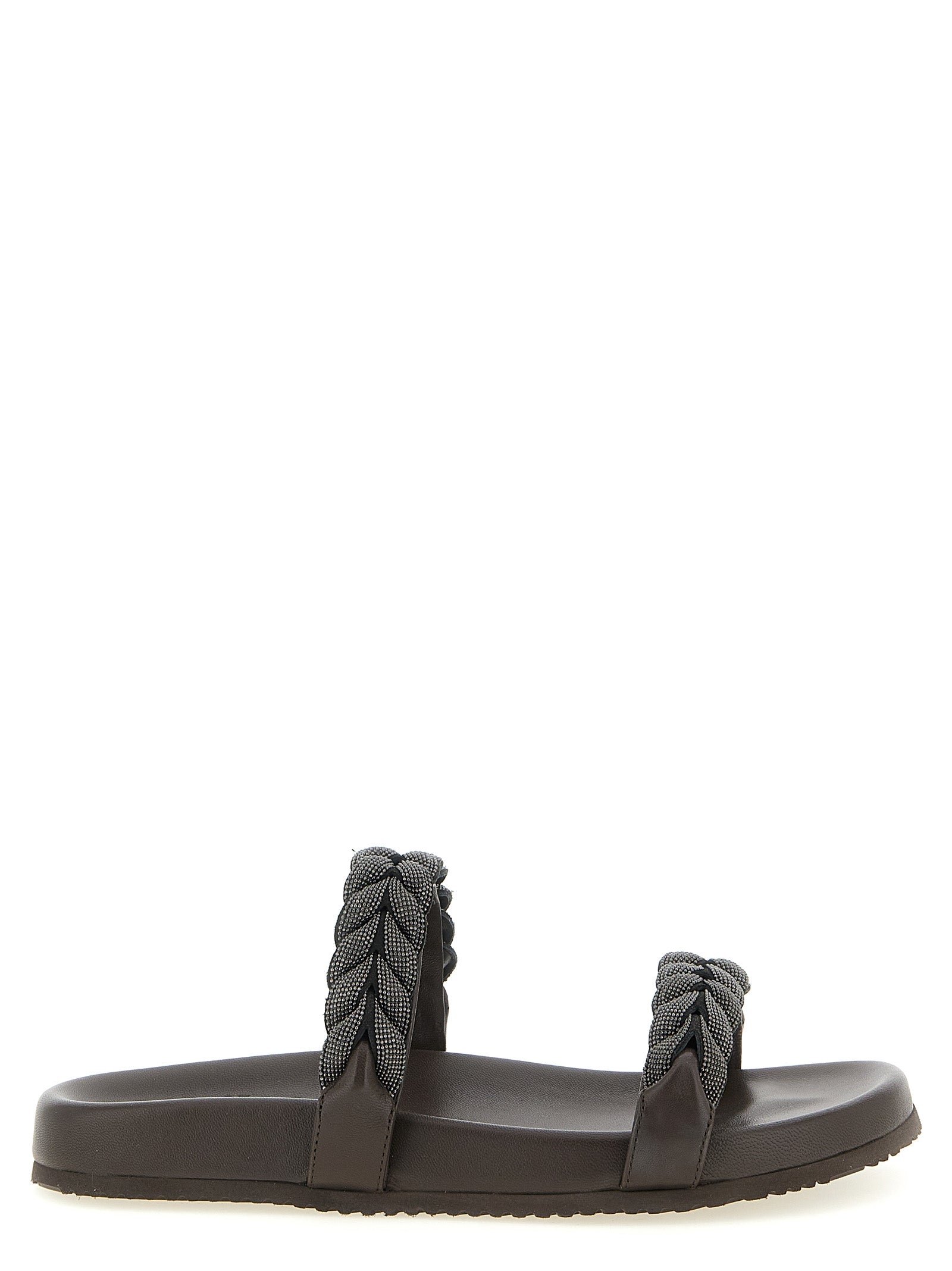 Brunello Cucinelli Precious Braided Straps Sandals
