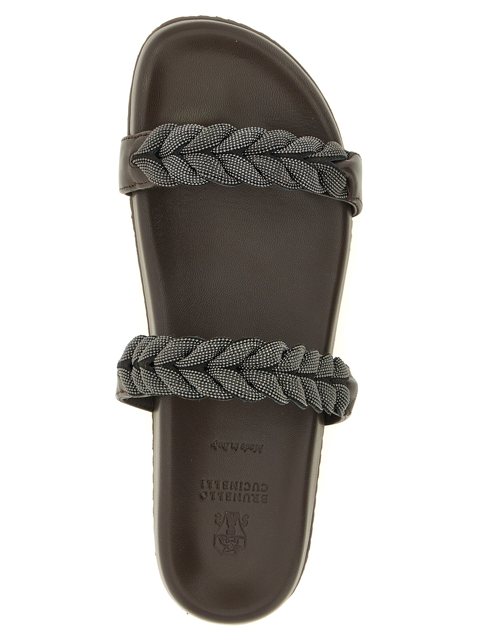 Brunello Cucinelli Precious Braided Straps Sandals