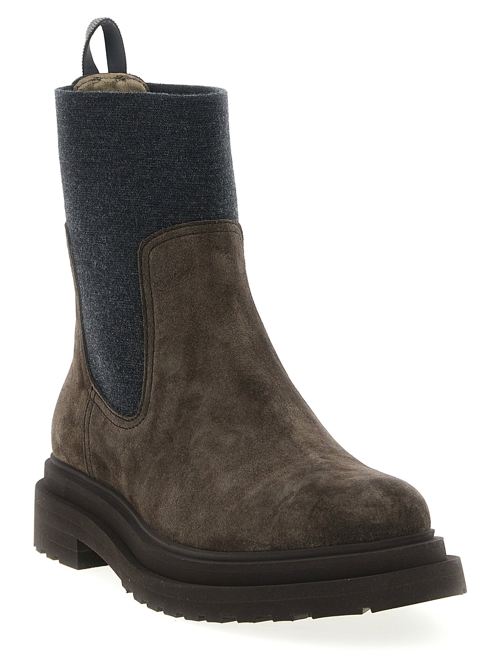 Brunello Cucinelli Precious Loop Detail Ankle Boots