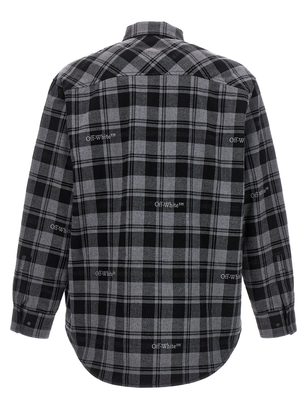 Off White Check Flannel Padded Jacket
