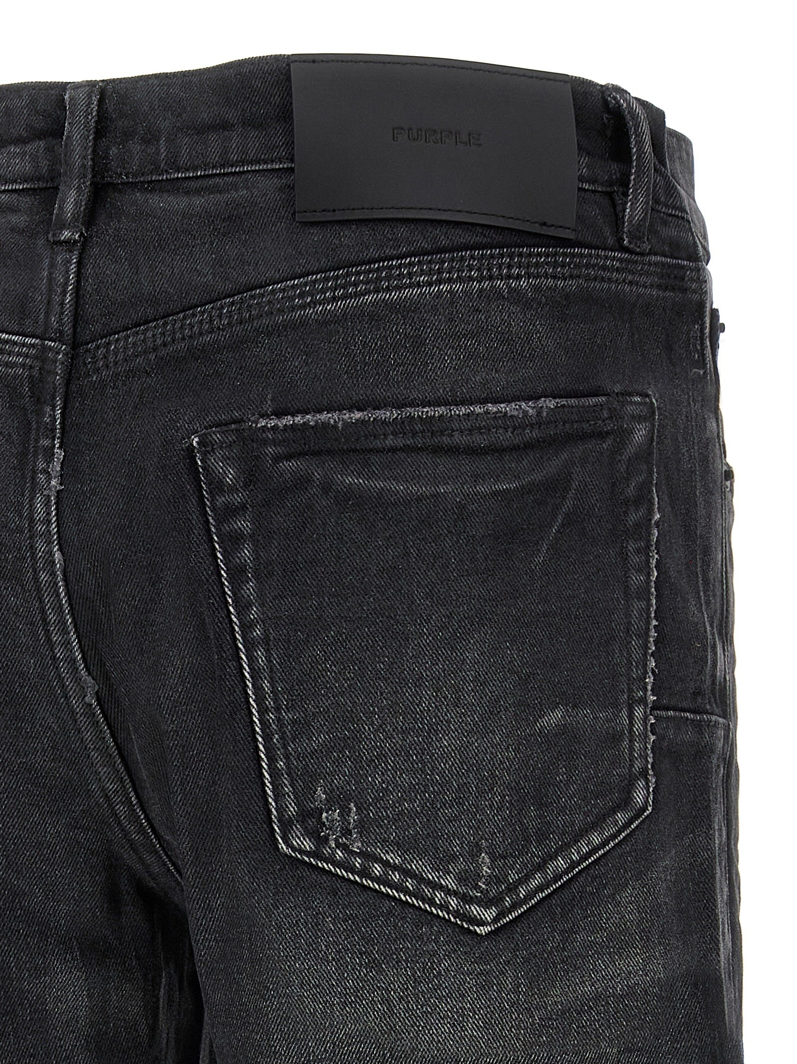 Purple P005 Double Dip Coated Jeans