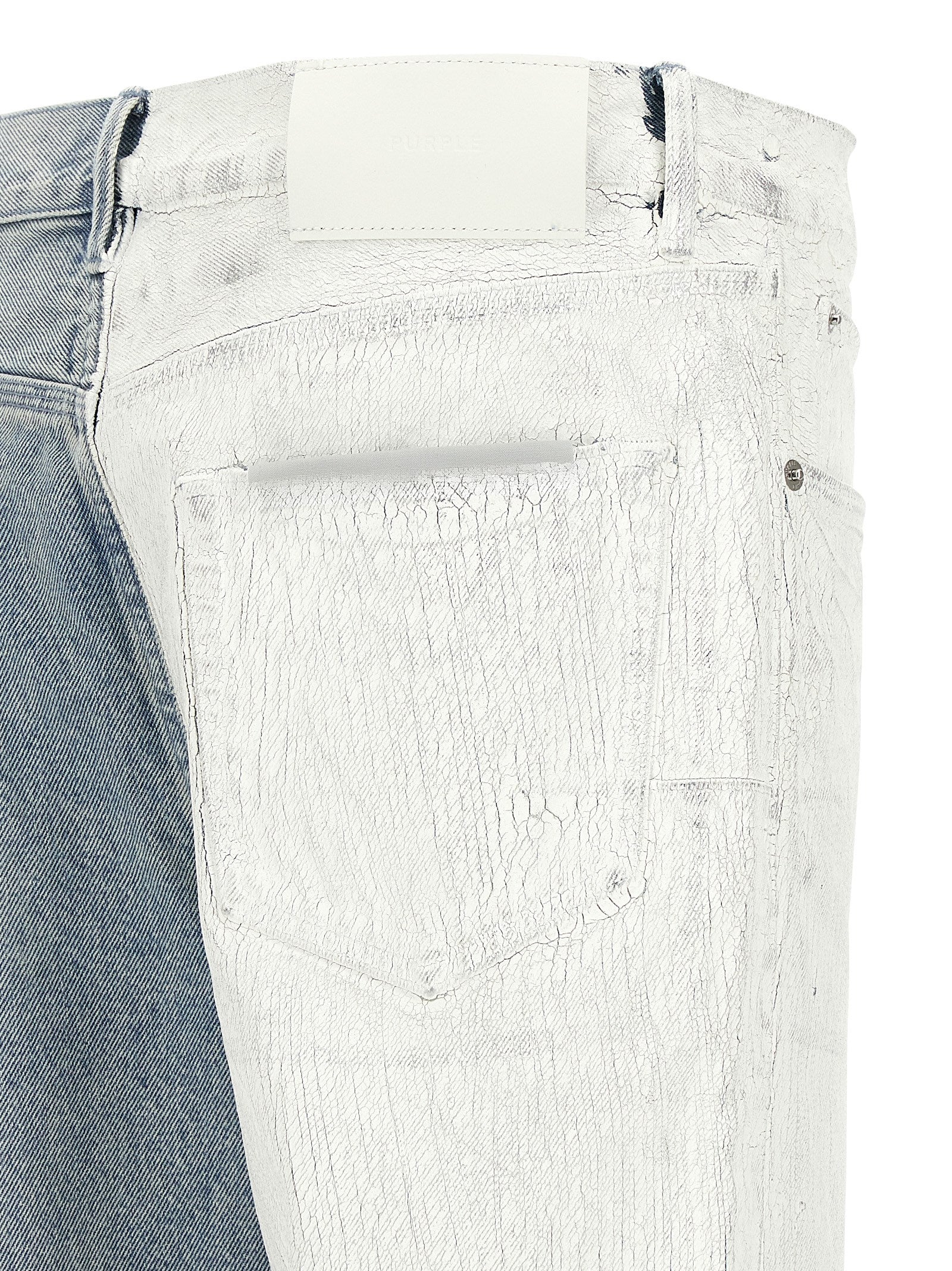 Purple Crackle Silver Jeans