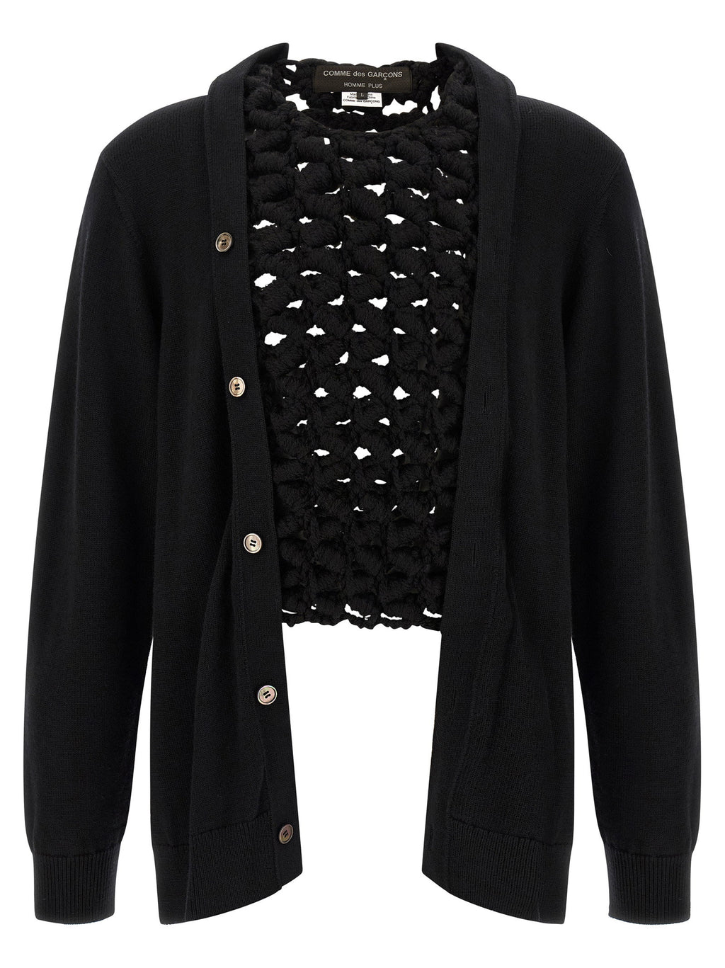 Comme Des Garçons Homme Plus Woven Insert Cardigan