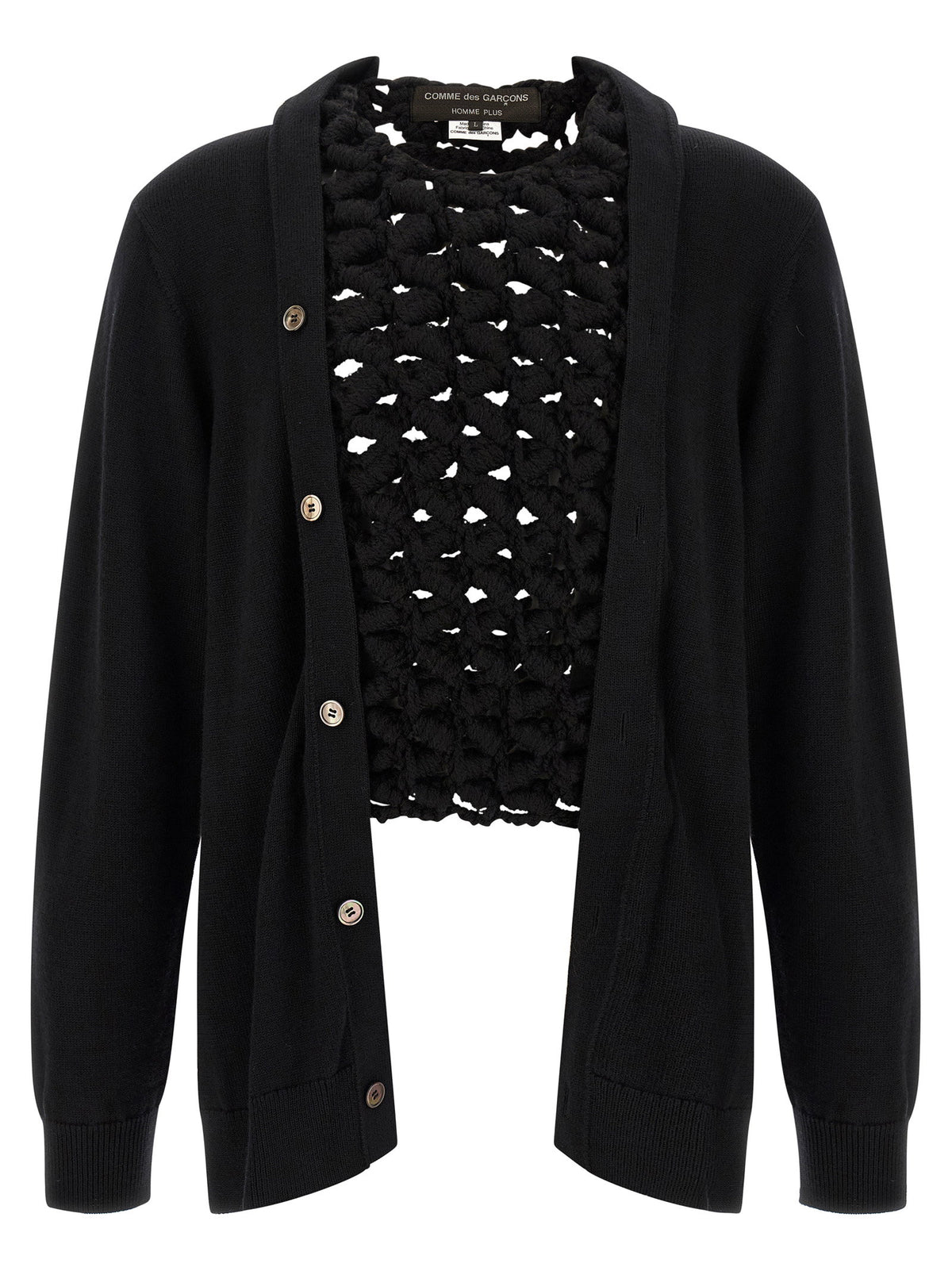 Comme Des Garçons Homme Plus Woven Insert Cardigan