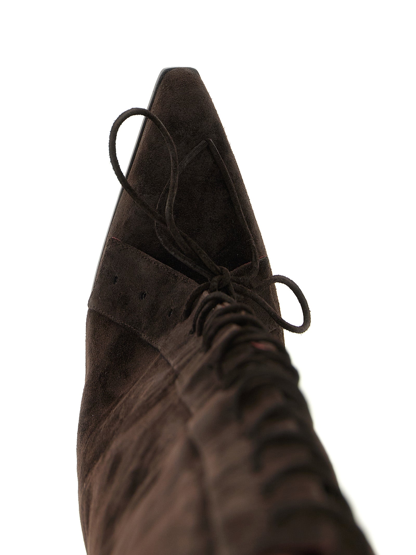 Paris Texas Jane Fold Over Lace Up Boots
