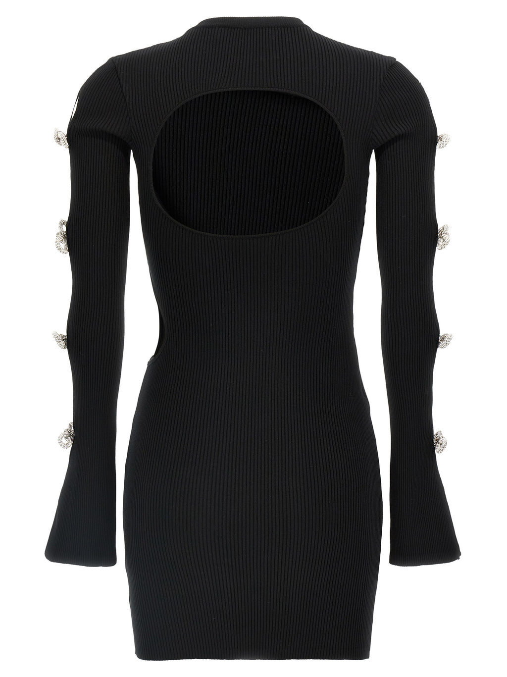 Mach & Mach Cut-out Crystal Bow Dress
