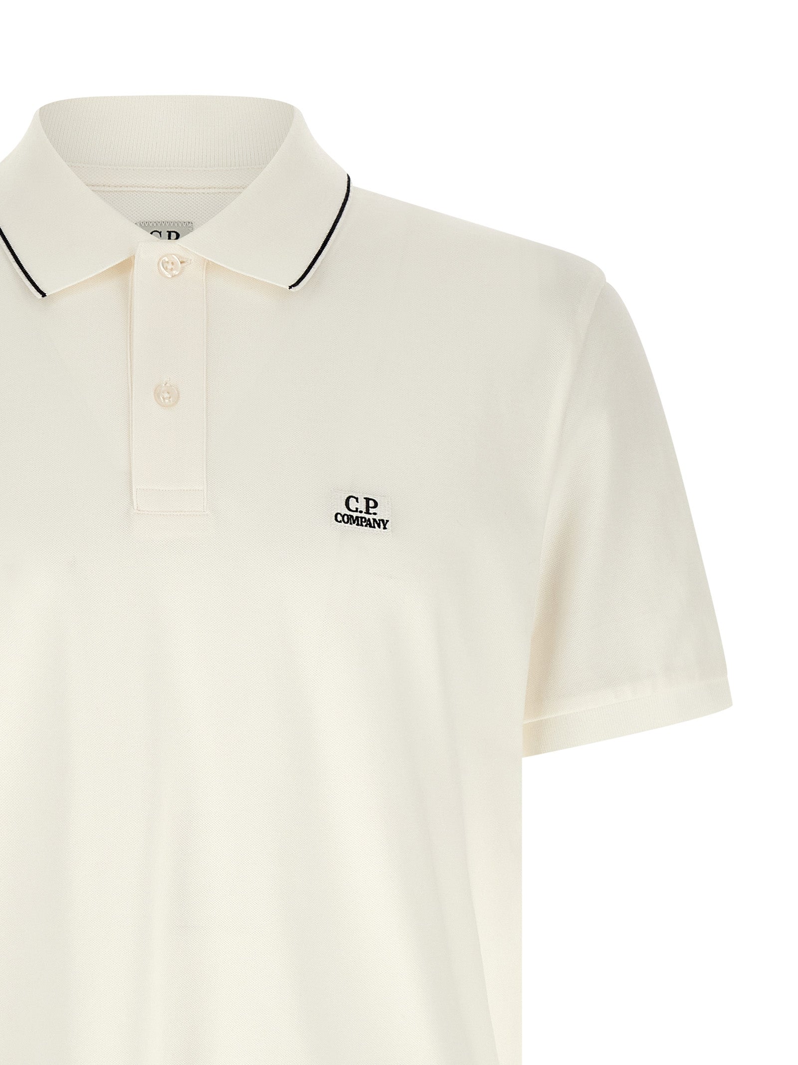 C.p. Company Logo Patch Polo Shirt