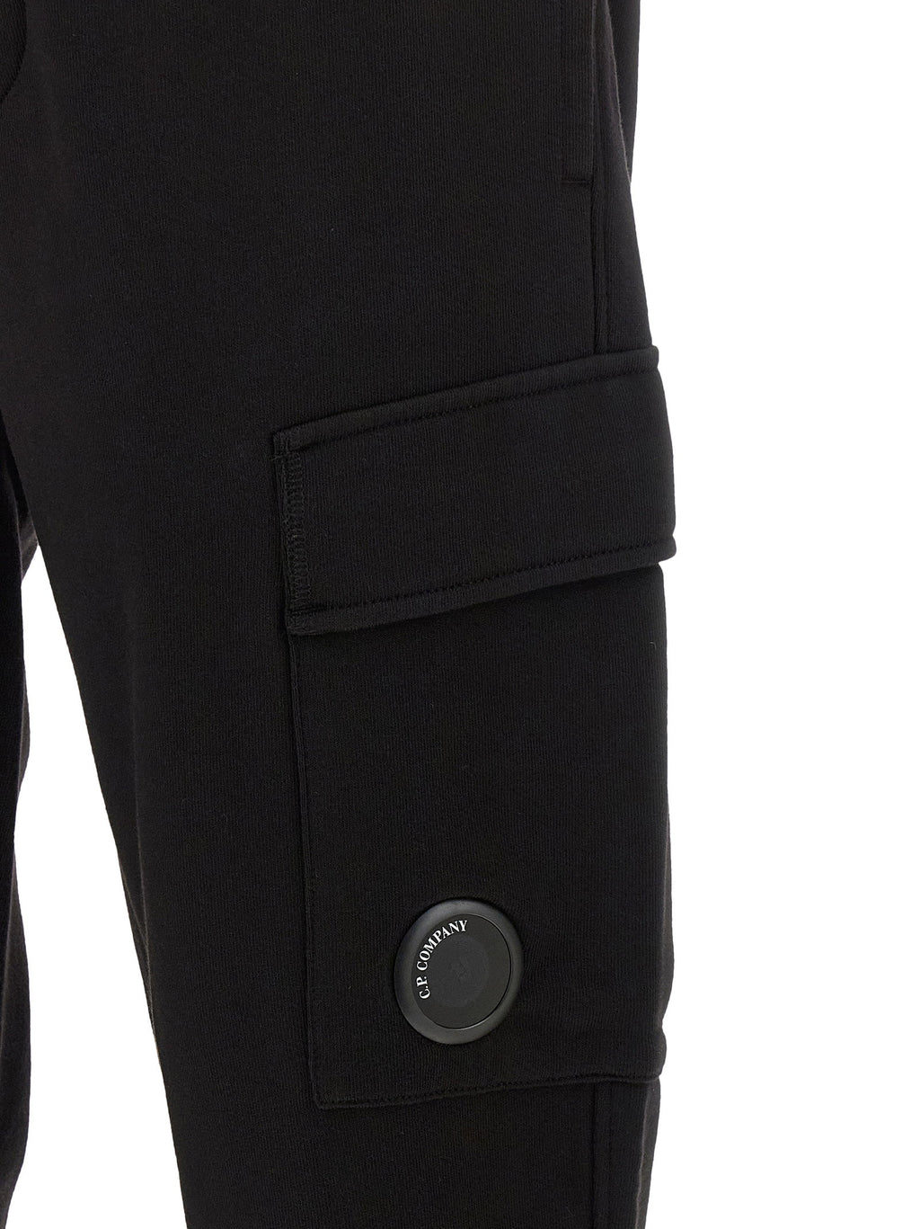 C.p. Company Diagonal Raised Fleece Pants With Lens Detail
