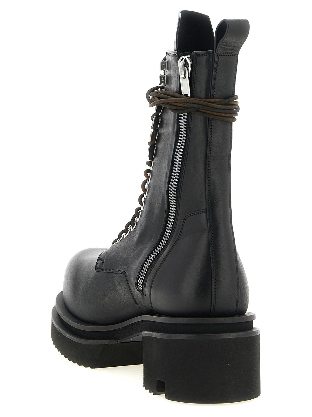 Rick Owens Lace Up Bogun Combat Boots