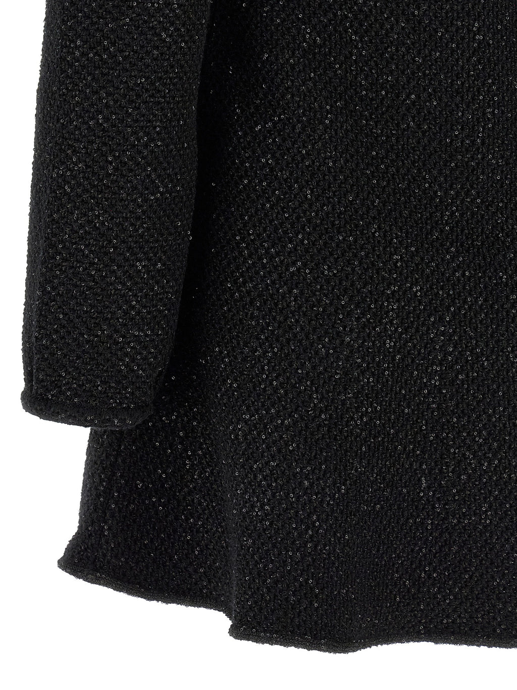 Self-Portrait Black Sequin Knit Mini Dress