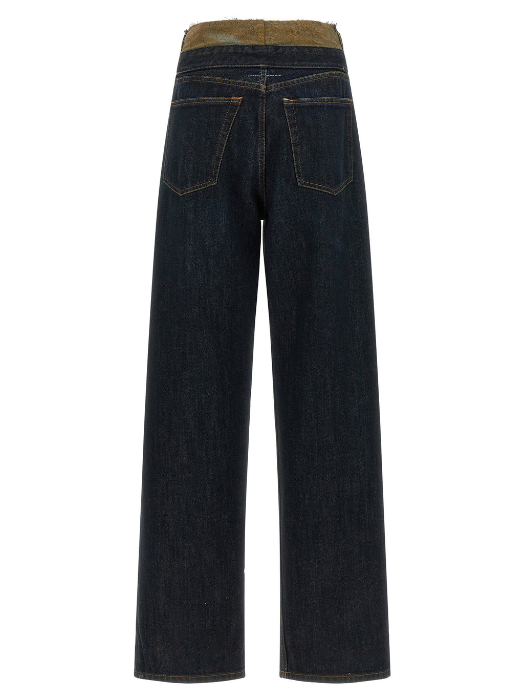 Mm6 Maison Margiela Raw Cut Waist Jeans