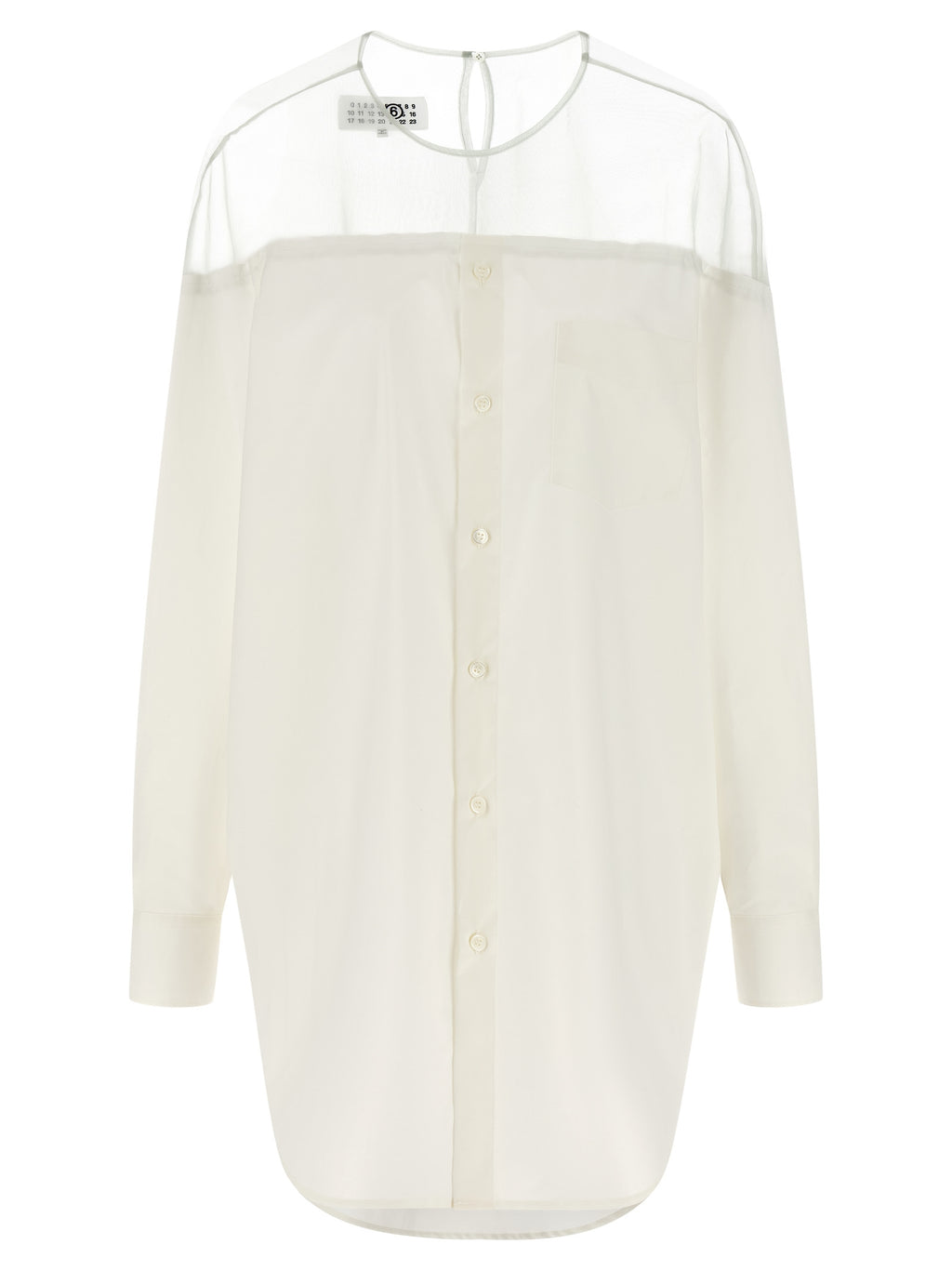 Mm6 Maison Margiela Tulle Insert Shirt
