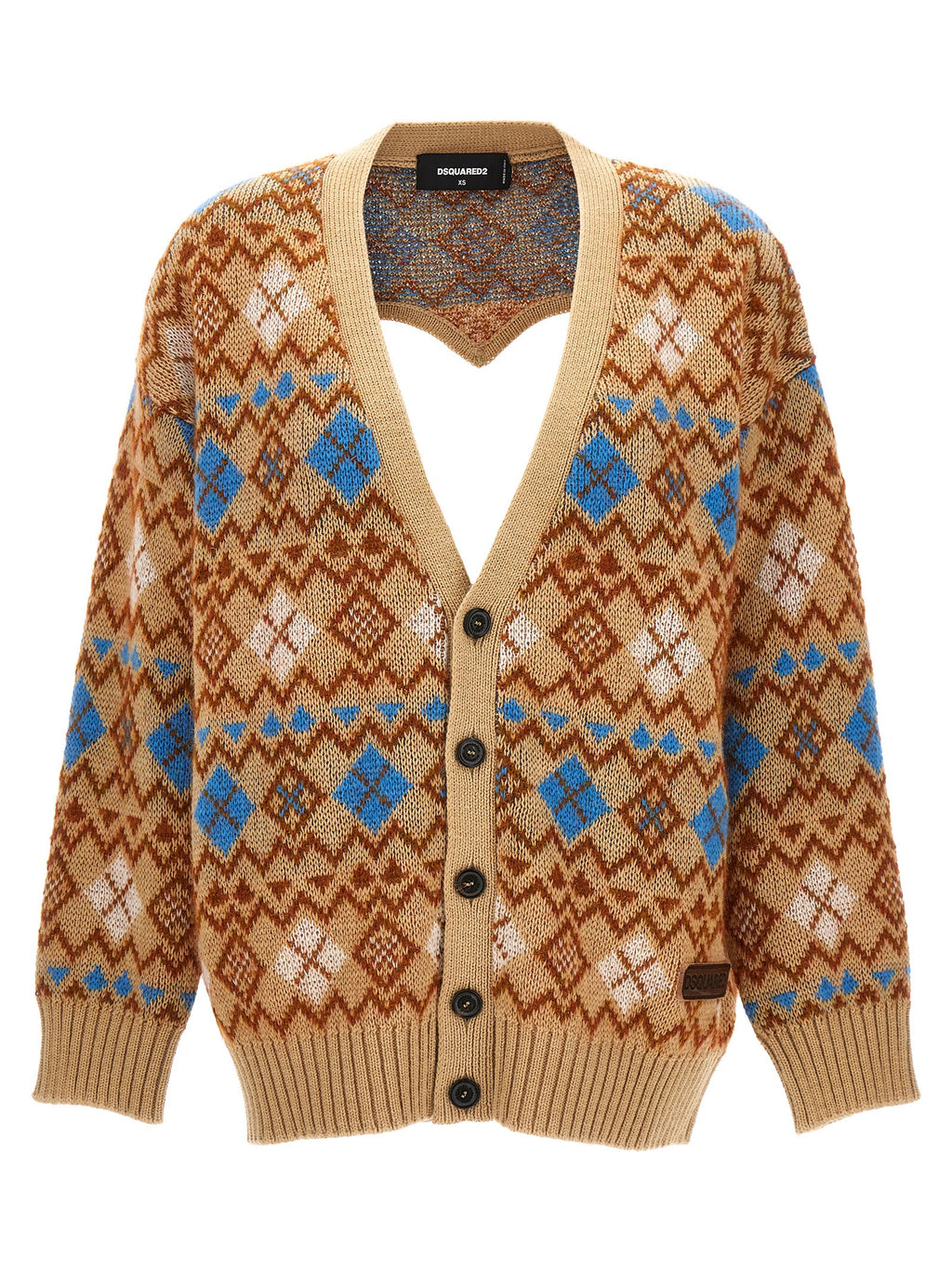 Dsquared2 Heart Vintage Shetland Cardigan