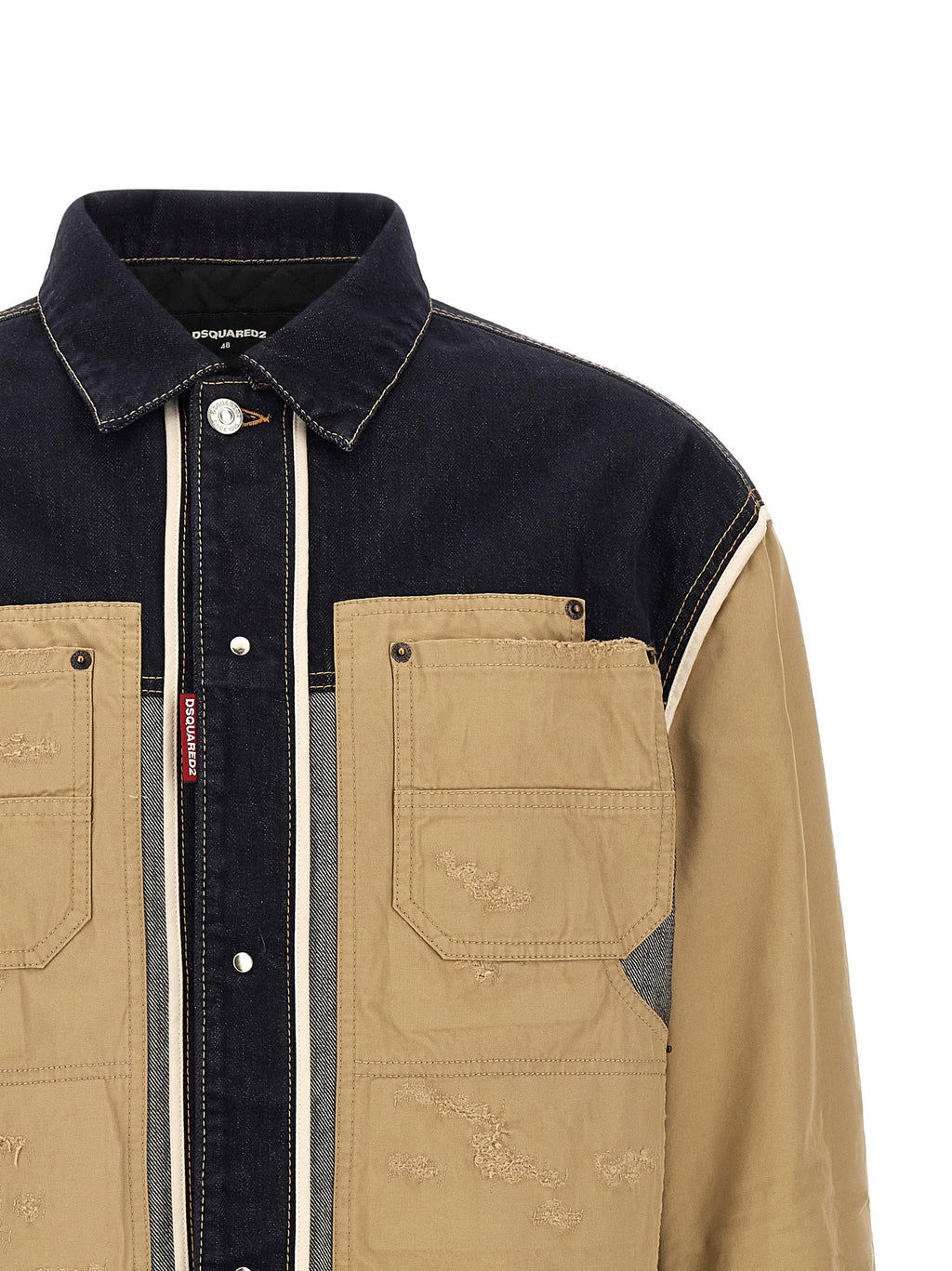 Dsquared2 Two-material Denim Jacket