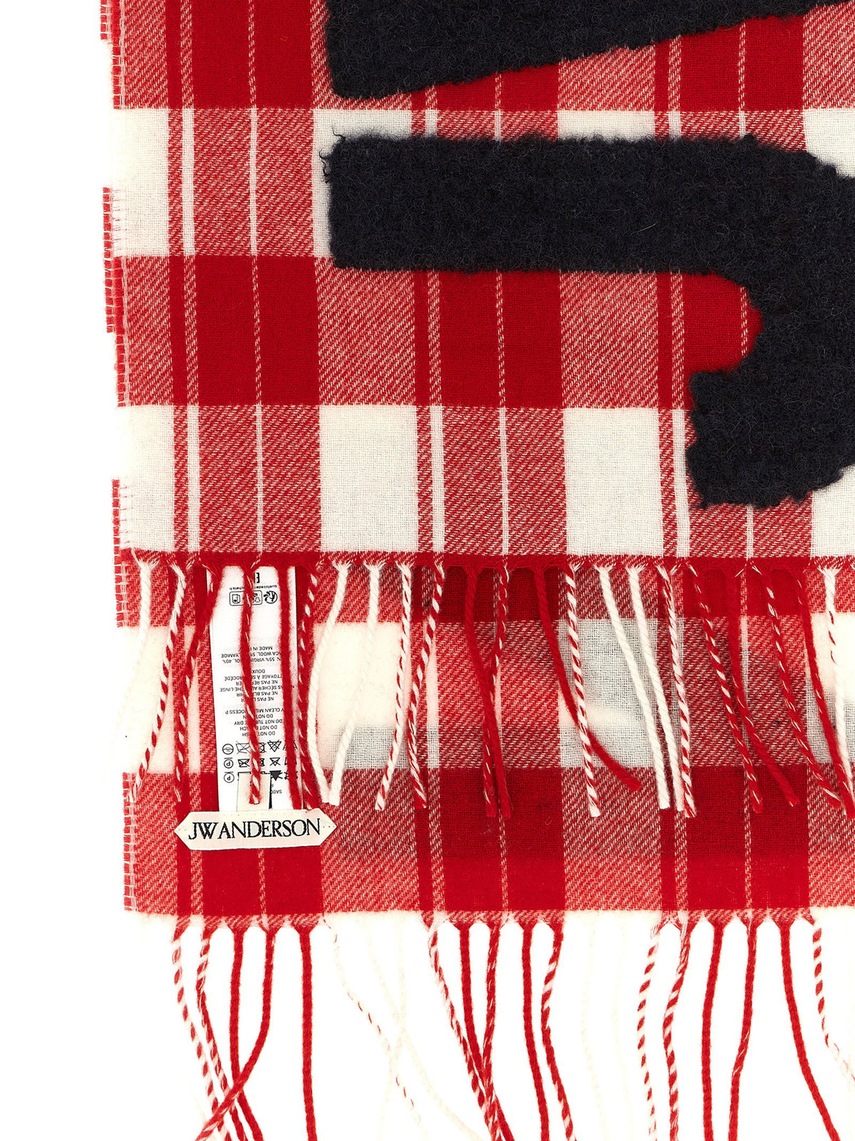 J.w.anderson Checkered Logo Scarf