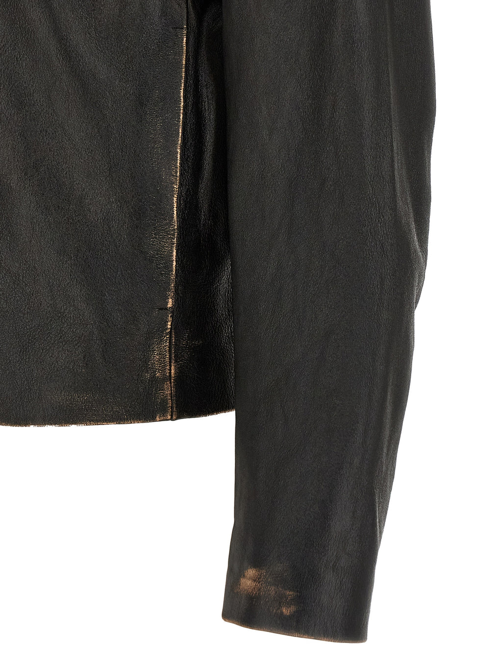 Mm6 Maison Margiela Antiqued Leather Jacket