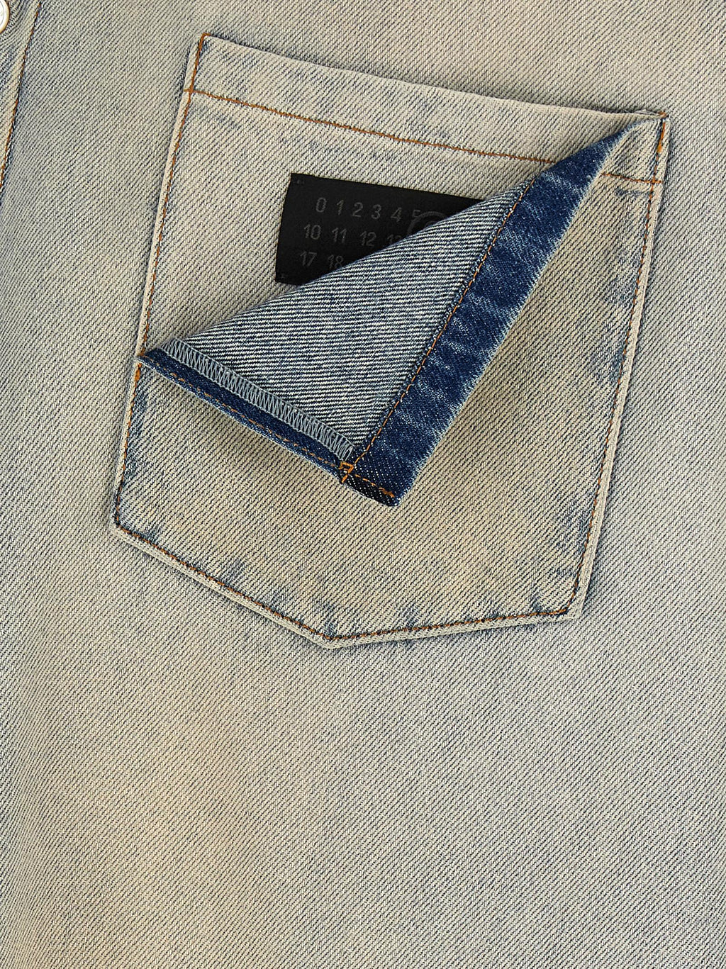 Mm6 Maison Margiela Numeric Signature Mm6 Denim Shirt