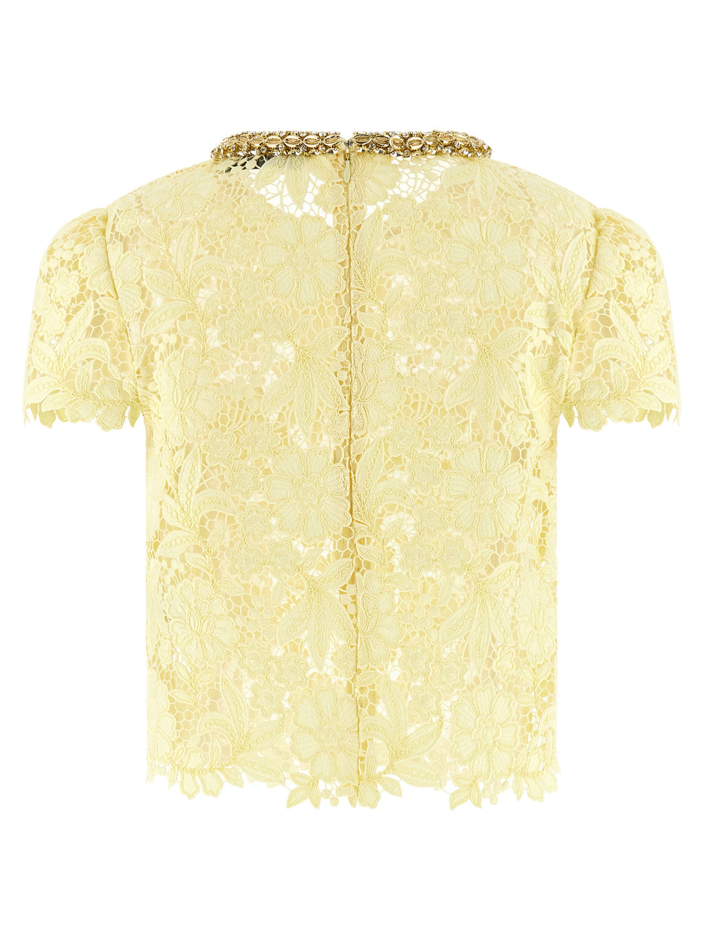 Self-Portrait Yellow Lace Top