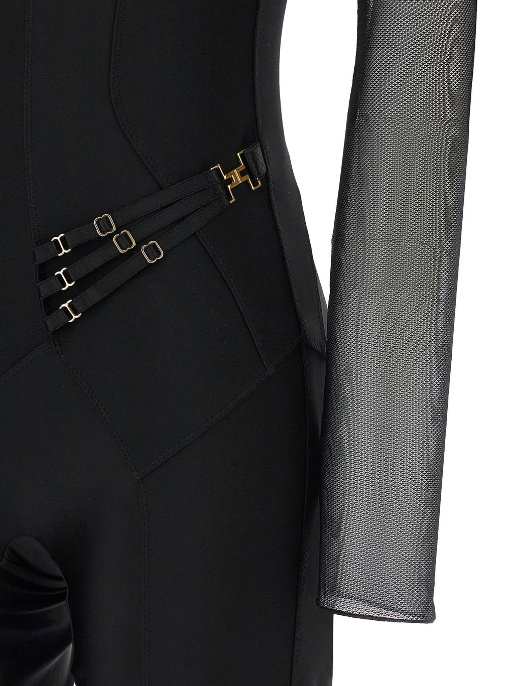 Elisabetta Franchi Jersey And Tulle Jumpsuit