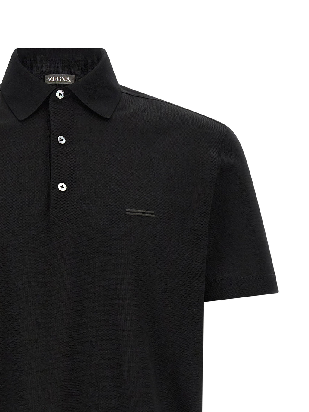 Zegna Piqué Cotton Polo Shirt