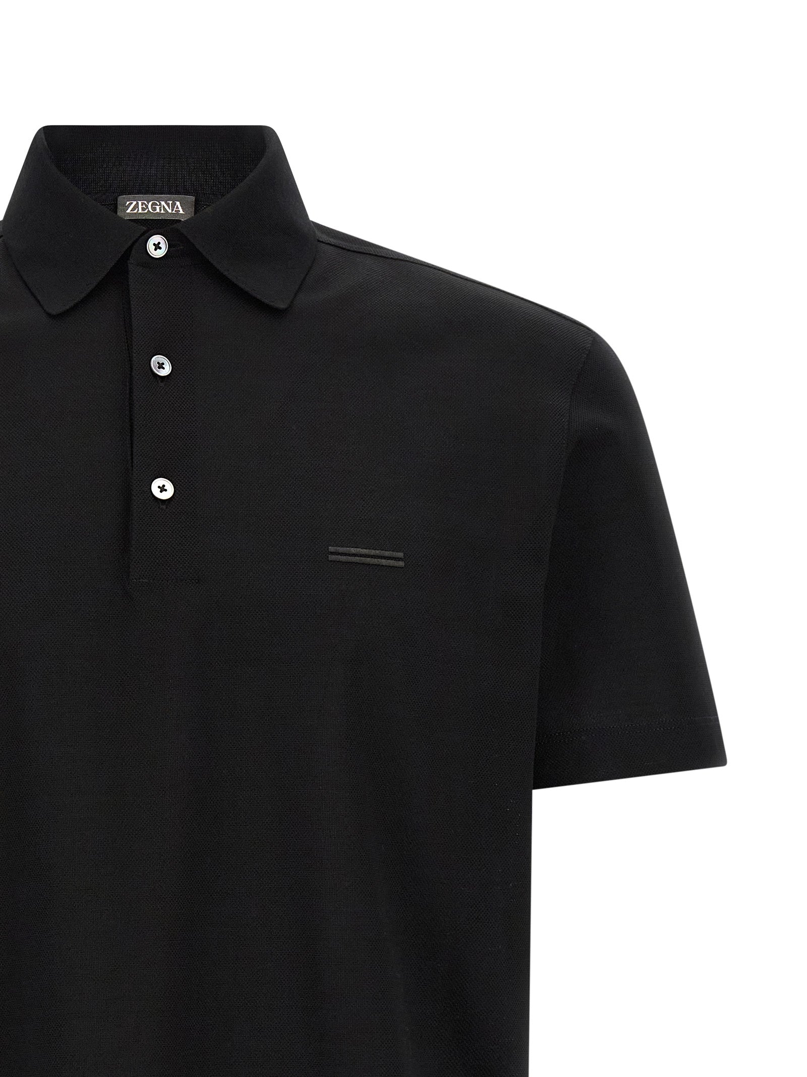 Zegna Piqué Cotton Polo Shirt