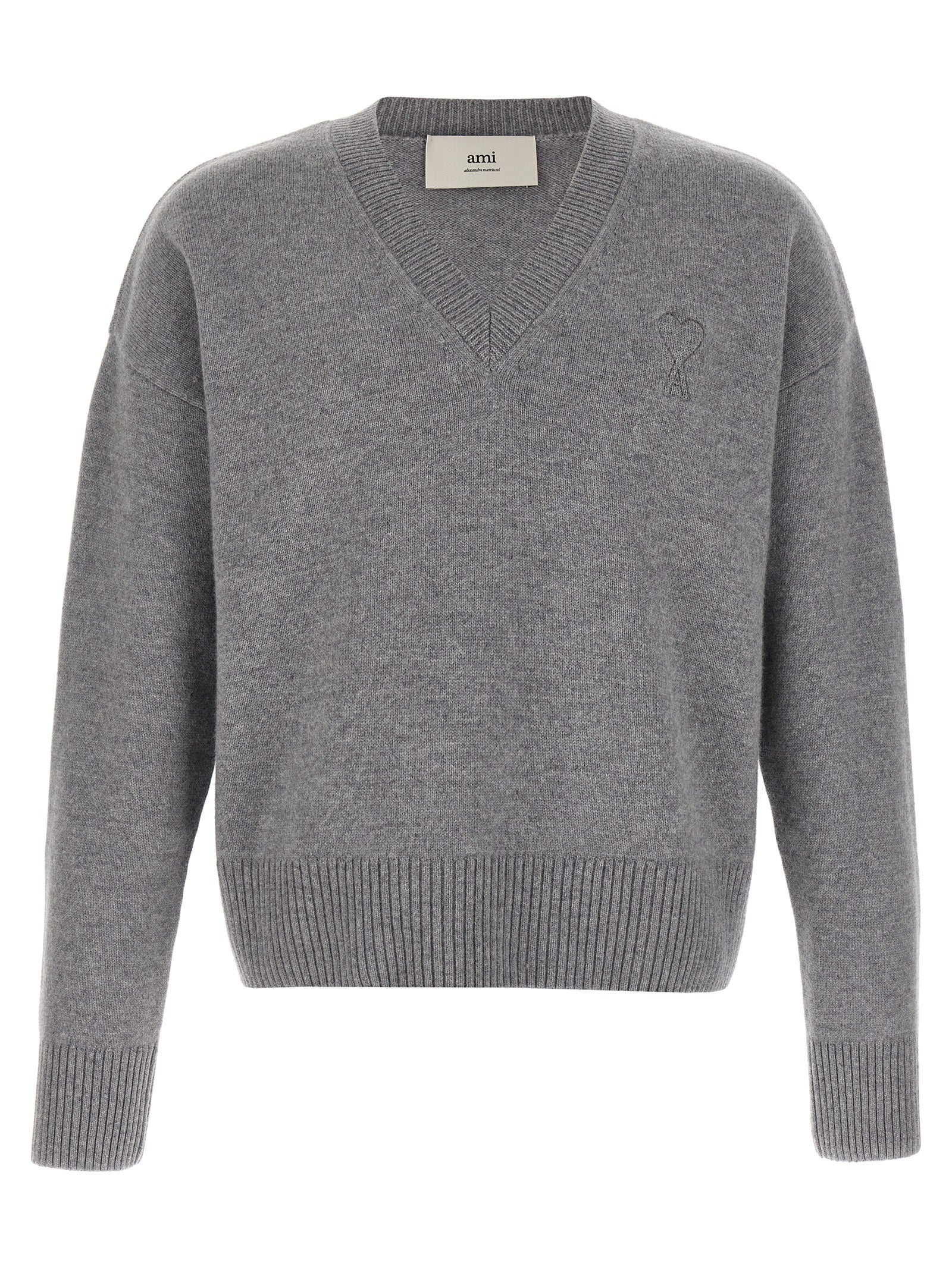 Ami Paris Puff Logo Patch Sweater