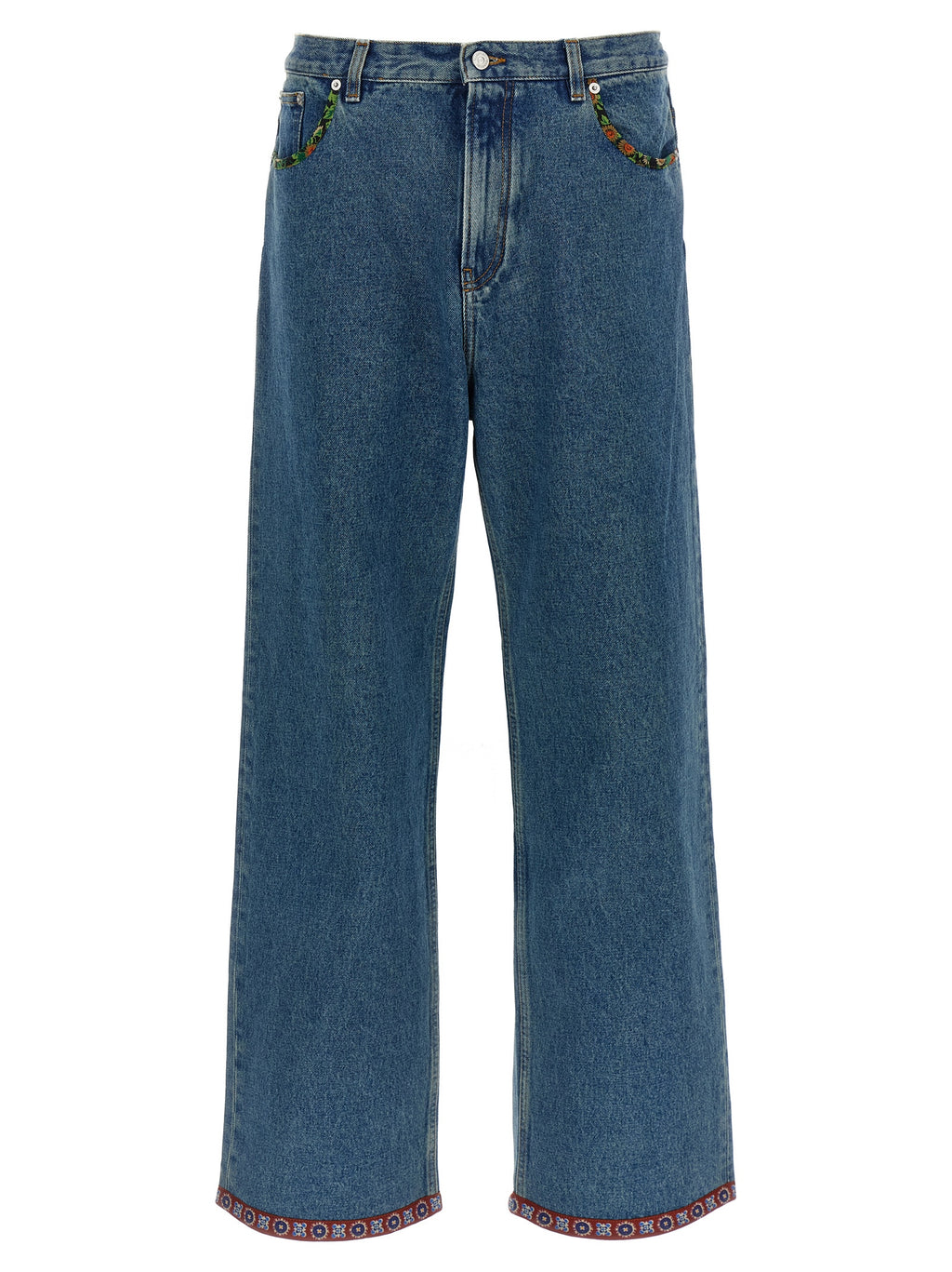 Valentino Garavani Floral Insert Jeans