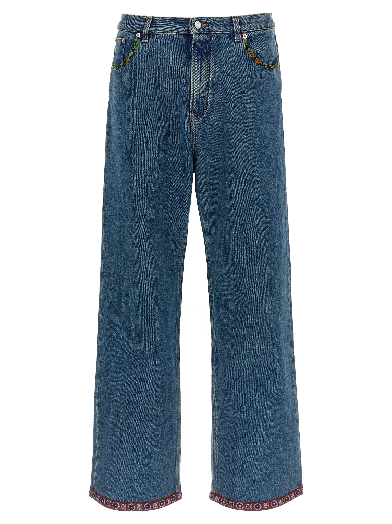 Valentino Garavani Floral Insert Jeans