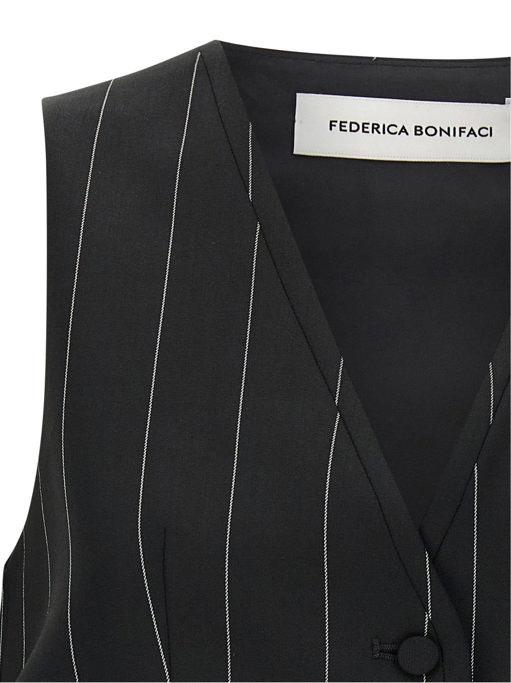 Federica Bonifaci Pinstriped Crop Vest