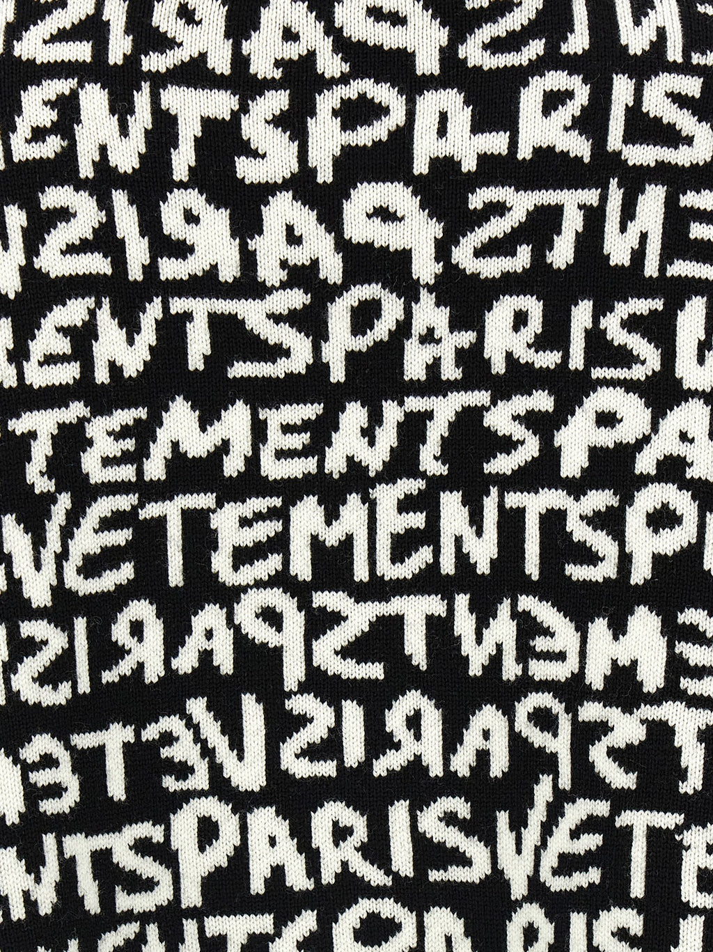 Vetements Paris Monogram Cropped Sweater
