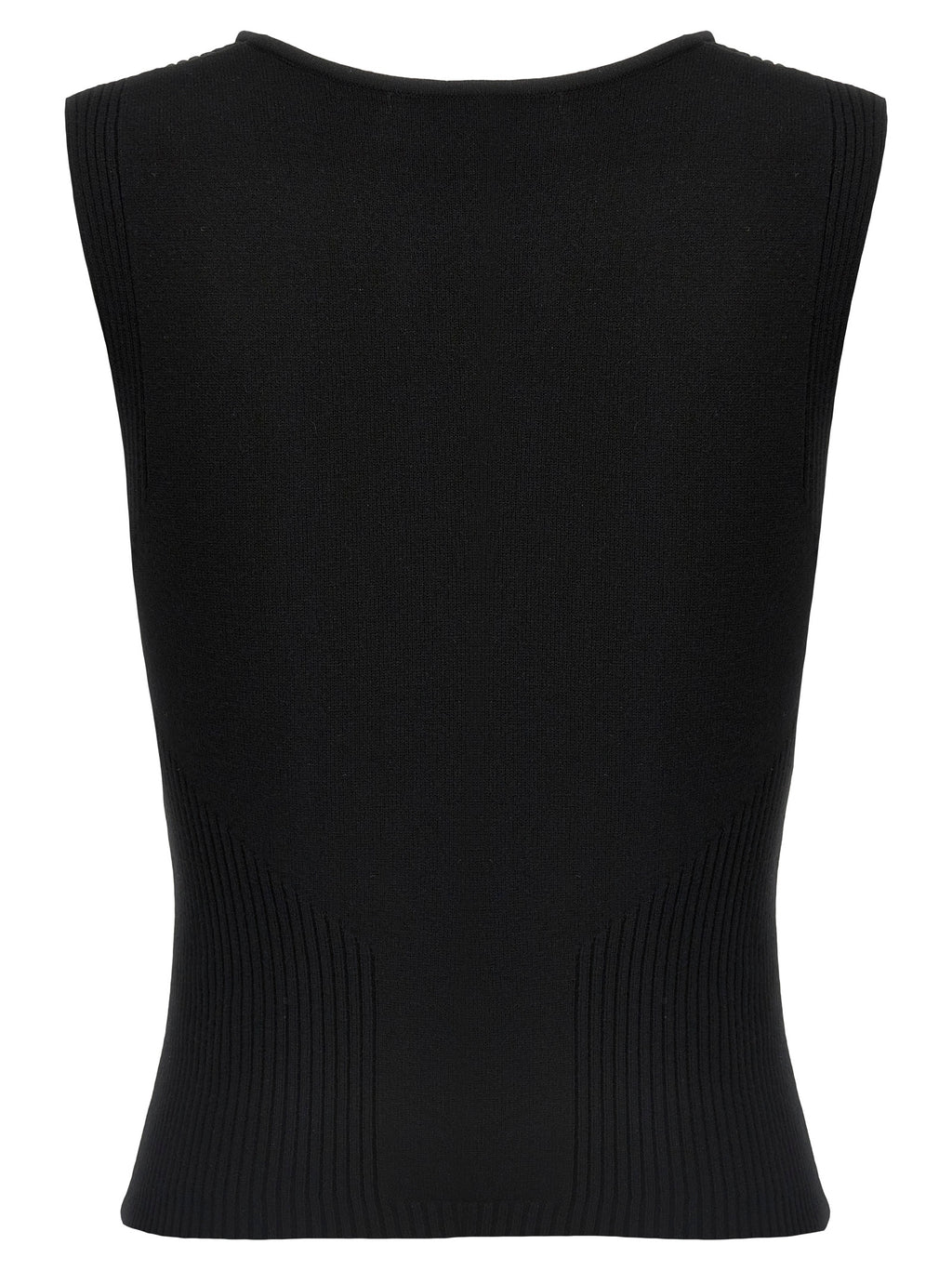 Marine Serre Moon Jewelry Knit Open Neck Top